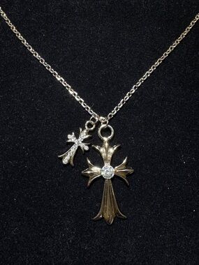 Cross Pendant Necklace with CZ Accent - Women Jewelry